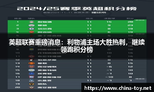 英超联赛重磅消息：利物浦主场大胜热刺，继续领跑积分榜